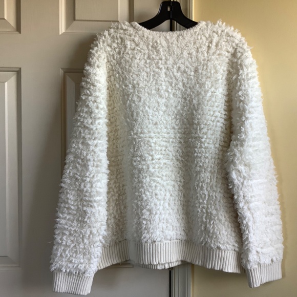 Barefoot Dreams CozyChic Fringe Loop Jacket Cream SZ XL - Picture 5 of 16